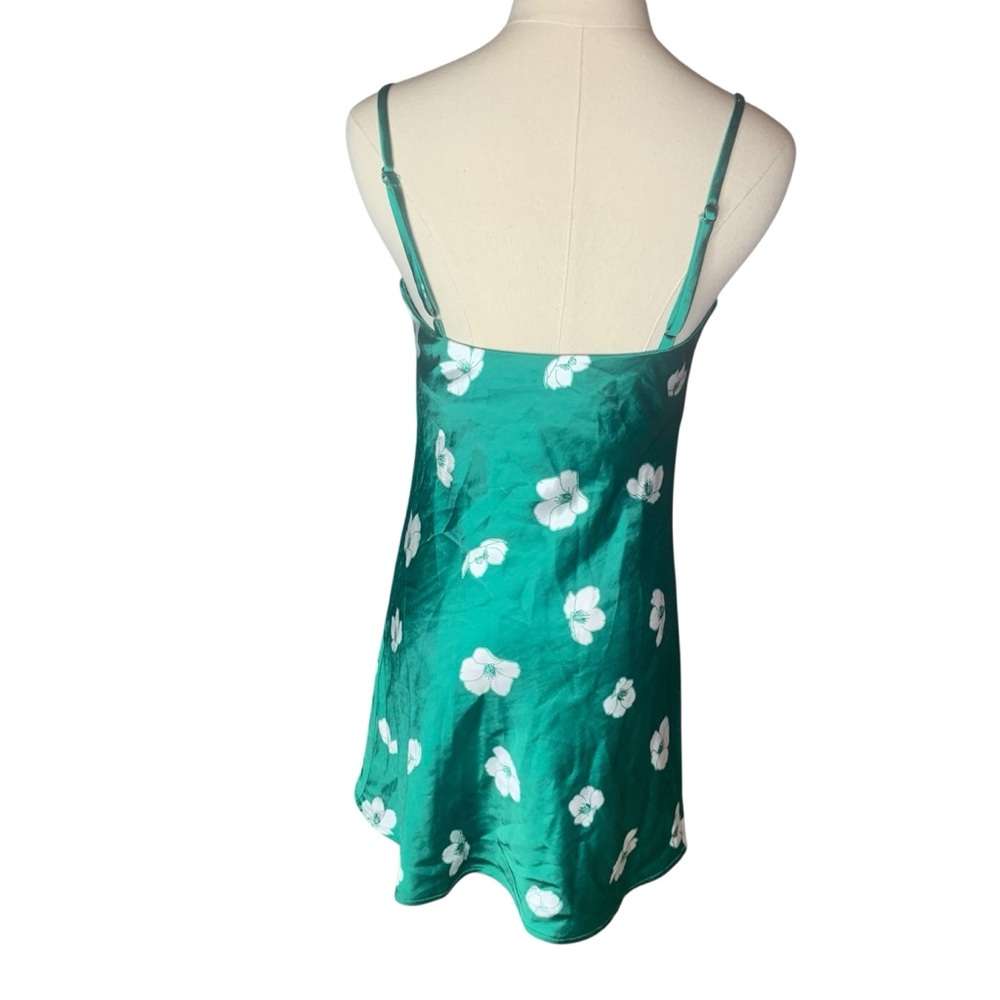 Princess Polly Green Flower Mini Dress 3686 - Picture 4 of 7